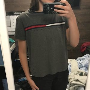 Tommy Hilfiger grey logo tee